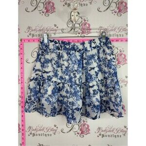 Autres filles skirt ruffles Blue Floral Tiered Mini Skirt